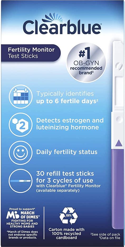 Clearblue Fertility Monitor Test Sticks Count Fertility Tests