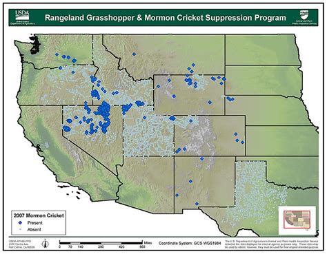 Outbreak Info 2007 Adult Mormon Cricket Survey Map Usda Ars