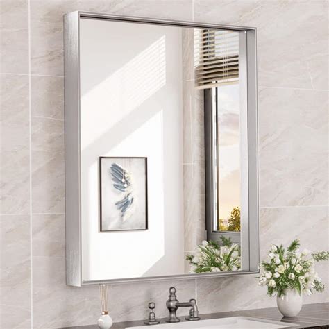 KeonJinn 30 In W X 36 In H Rectangular Framed Aluminum Square Corner