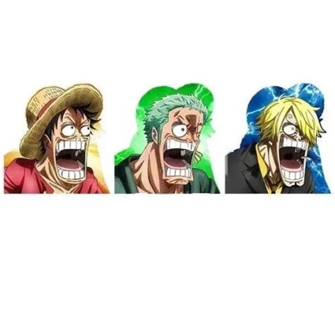 One Piece Luffy X Zoro X Sanji Shocked Vinyl Car D Motion Sticker