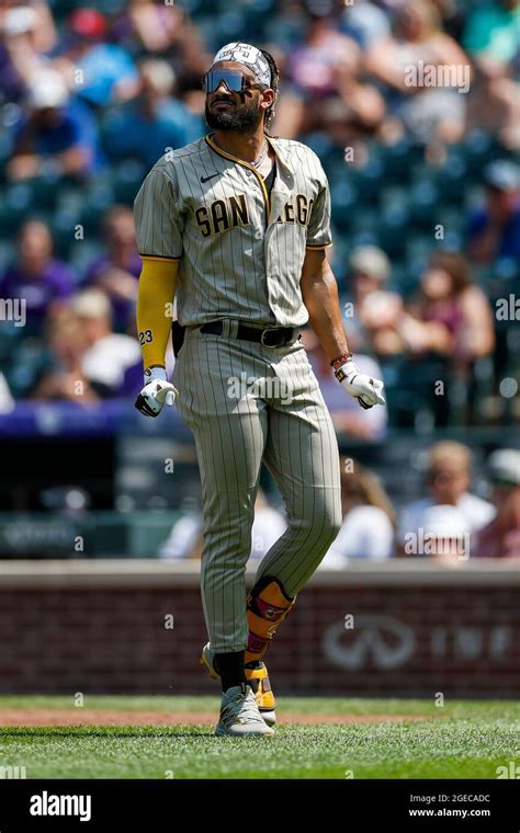 San Diego Padres Right Fielder Fernando Tatis Jr 23 Gets Hit By A