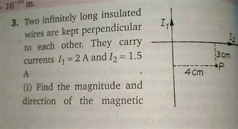 Two Straight Infinitely Long And Thin Parallel Wires Are Spaced M