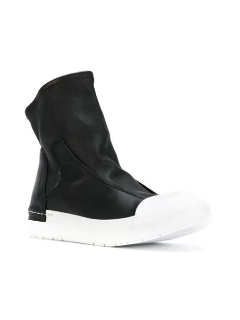 CINZIA ARAIA 20Mm Stretch Leather Sneaker Boots, Black | ModeSens