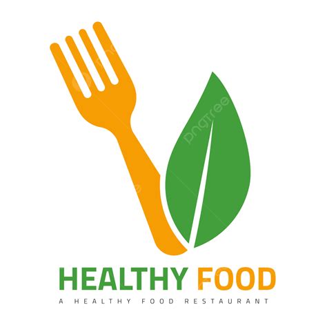 Healthy Vegetarian Food Logo Vector Icon Illustration Healthy Food