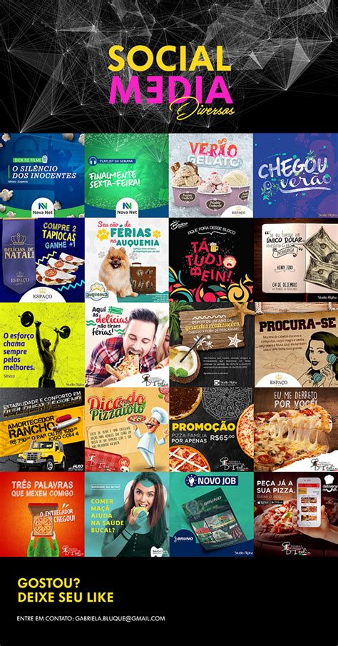 Social Media Mídias Sociais Direção de Arte on Behance