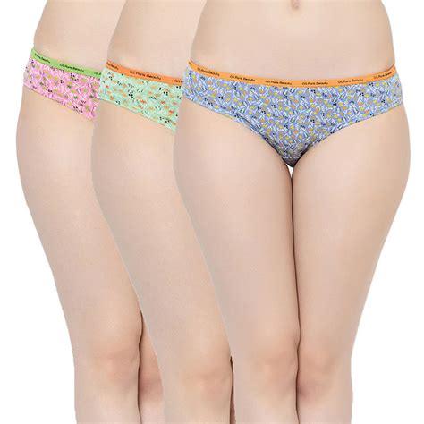 Buy Groversons Paris Beauty Outer Elastic Bikini Assorted Panties Po3 Multi Color Online