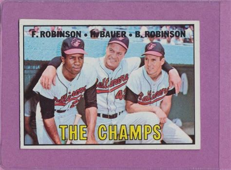 1967 Topps The Champs Frank Robinson Brooks 1 HOF Orioles NM Nice