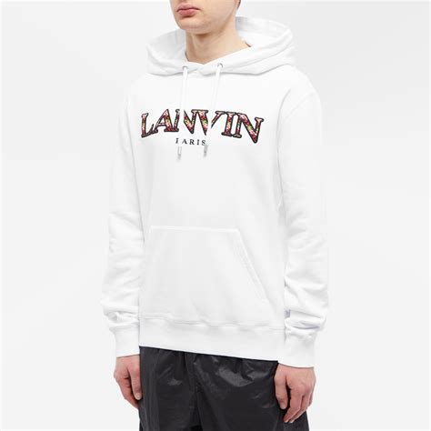 Lanvin Curb Popover Hoodie Optic Whitegreen End Uk