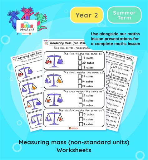 Year 2 Measuring Mass Non Standard Units Worksheets Year 2 Weight