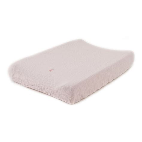 Garboandfriends Housse De Matelas à Langer En Gaze De Coton Rose Pâle