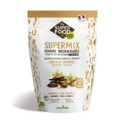 Supermix Pentru Micul Dejun Cu Migdale Chia Si Vanilie Bio 350g Fara