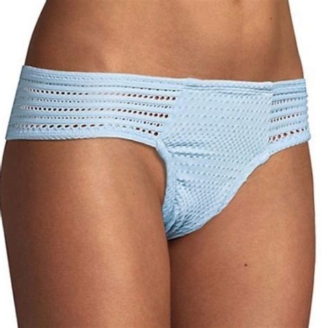 Robin Piccone Swim Robin Piccone Womens Blue Perla Crochet Bikini