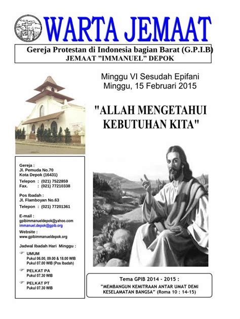 Pdf Gereja Protestan Di Indonesia Bagian Barat G P I B