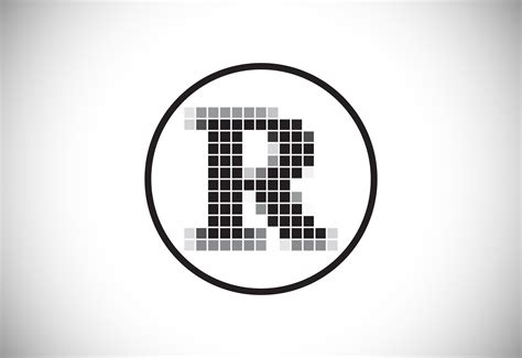 Pixel Letter R Monogram Logo Design Graphic By Makhondesign · Creative