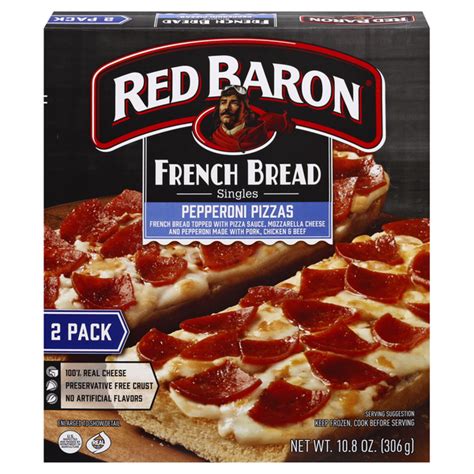 Save On Red Baron Singles French Bread Pizza Pepperoni Ct Order