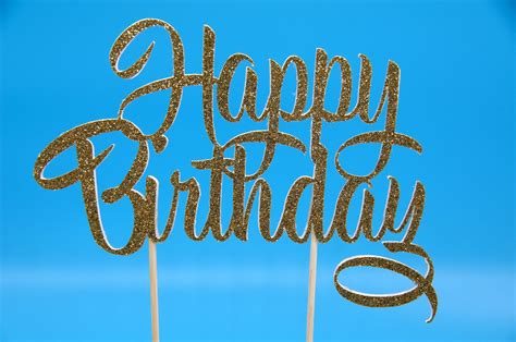 Happy Birthday Cake Topper Cake Topper Happy Birthday Etsy