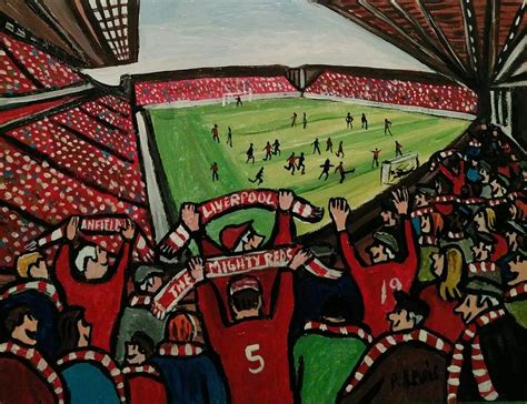 Come On You Reds Liverpool Fc Painting By Phil Lewis Fine Art America