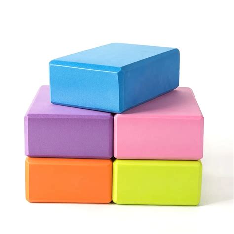 5 Colors High Density Eva Yoga Block Pilates Brick Sports Exercise Foam