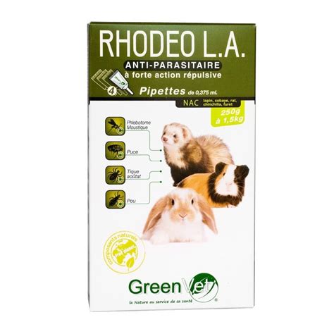 Greenvet Rhodeo L A Pipettes répulsives actifs naturels pour NAC