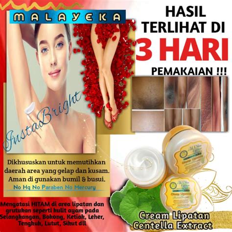 Jual MALAYEKA CREAM PEMUTIH KETIAK Bokong Leher Dan Selangkangan Cream