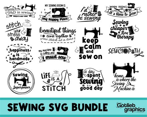 Sewing Quotes Svg Bundle Sewing Saying Svg Sewing Machine Svg