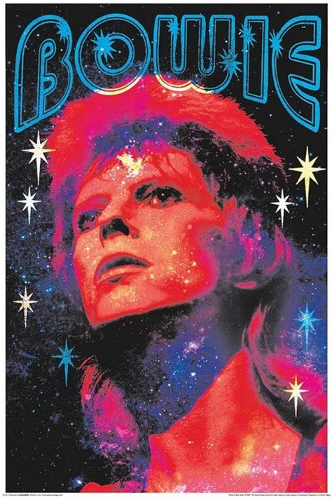 Picture Peddler David Bowie Glitter Ziggy Stardust Non Flock Blacklight