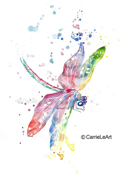Dragonfly Print Dragonfly Watercolor Print Dragonfly Print - Etsy