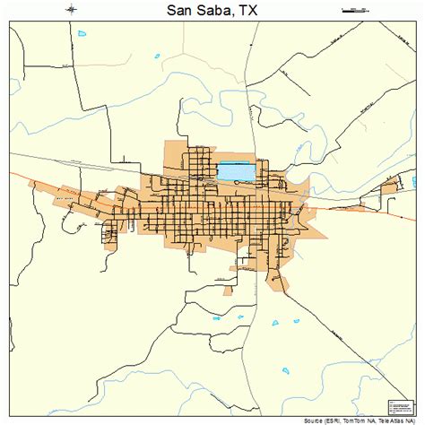 San Saba Texas Street Map 4865648