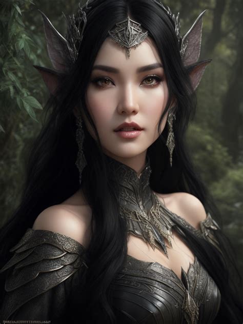 Black Hair Beatiful Elf Queen In F 2 By Arrojado On Deviantart