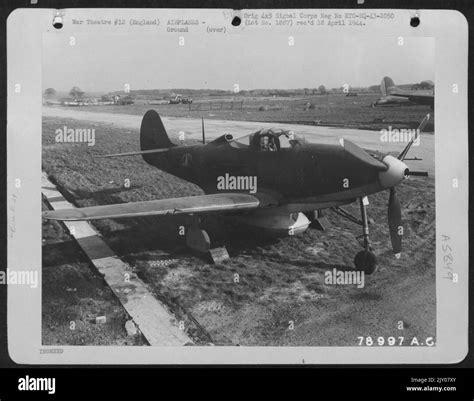 Side View Of A Bell P 39 Aerocobra At Burtonwood Airdrome England