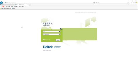 Login URLs - Deltek Ajera New User Guide - YouTube