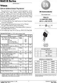 MAC15A6 datasheet - Triacs , Package: TO-220, Pins=3
