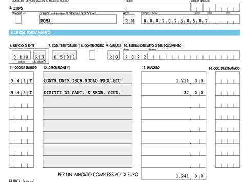 Contributo Unificato Processo Ordinario Come Pagare Con Il Modello F