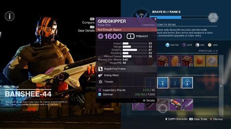 Destiny Banshee Gunsmith Vendor Youtube