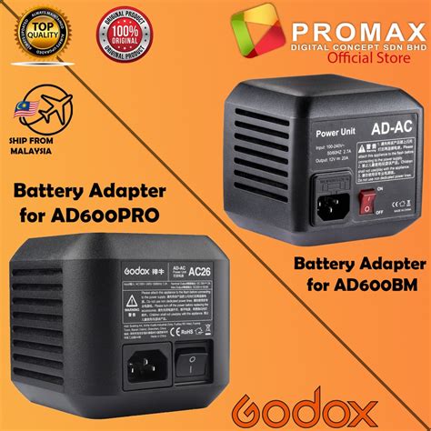 Godox Ac Adapter Ac26 Ad Ac For Ad600pro Ad600bm Outdoor Flash Ac