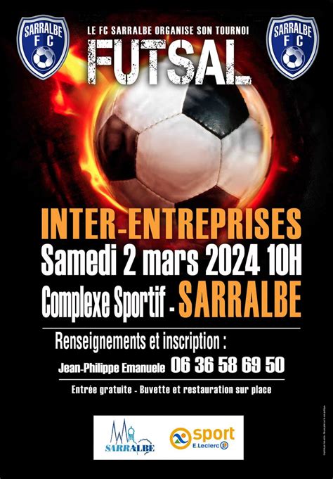 Agenda à Sarralbe 02 03 2024 Tournoi de futsal inter entreprise