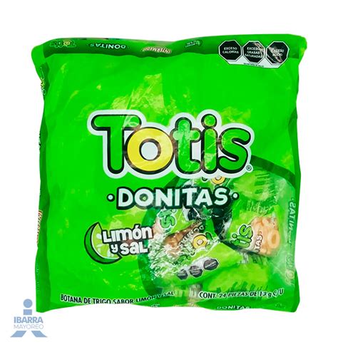 Frituras Totis Donitas Sal Y Limon 24 Pzas Ibarra Mayoreo