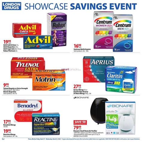 London Drugs Showcase Savings Event Flyer March To