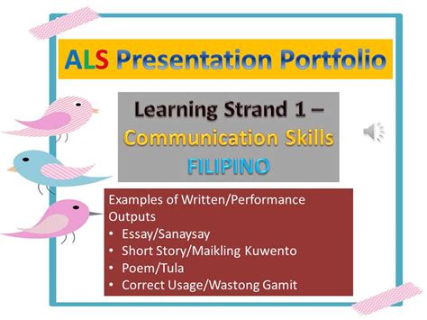 Alternative Learning System Als Presentation Portfolio Sample Works