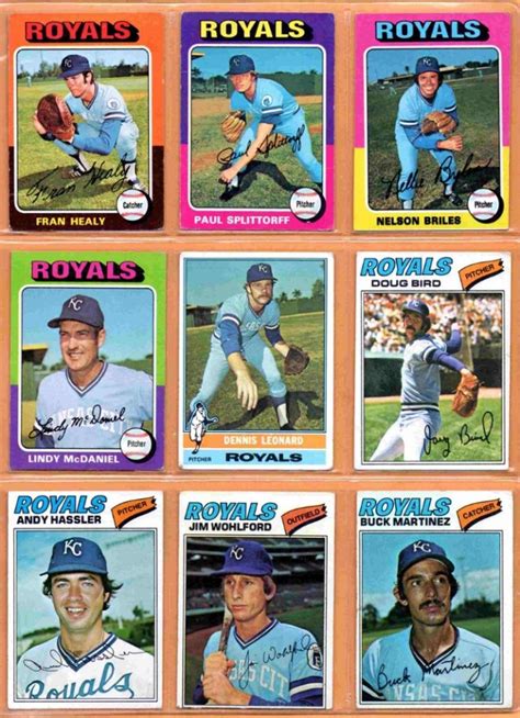 EBlueJay 1975 1976 1977 Topps Kansas City Royals Team Lot 23 Diff Amos