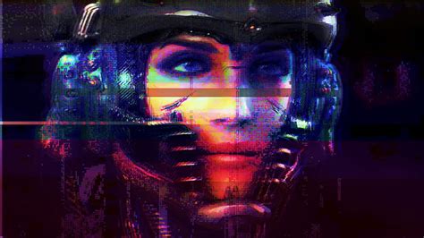 Online Crop HD Wallpaper Cyberpunk Glitch Art Wallpaper Flare