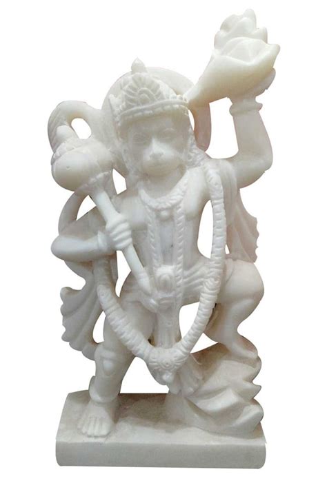 White Marble Lord Bajrang Bali Statue For Worship Size Inch At Rs