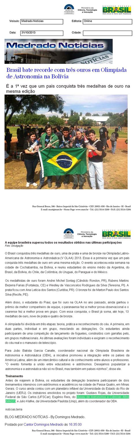 Medrado Not Cias Brasil Bate Recorde Tr S Ouros Em Olimp Ada De