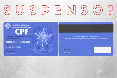 Cpf Suspenso Maneiras Simples De Regulariz Lo