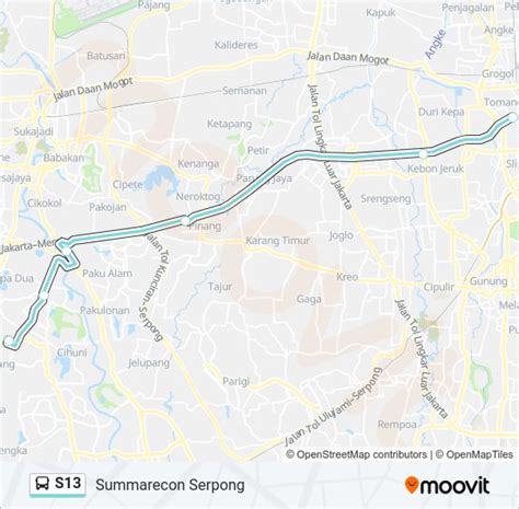 Rute S Jadwal Pemberhentian Peta Summarecon Serpong Diperbarui