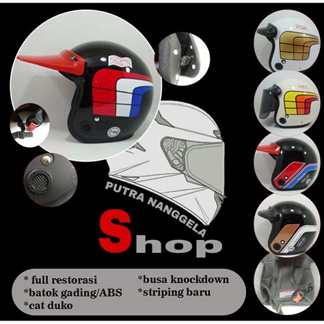 Jual Helem Bogo Retro Motif Jadul GL Series Honda Helm Bogo Dewasa