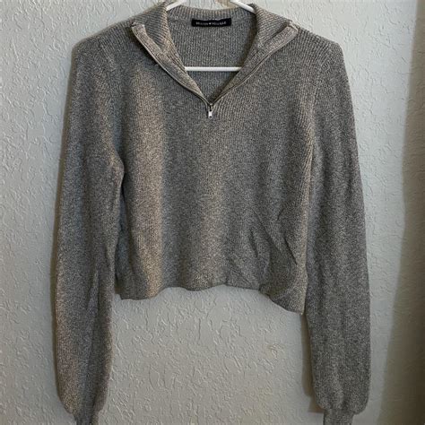 Brandy Melville Quarter Zip Super Cute Brandy Depop