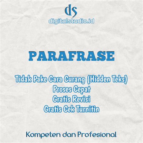 Jual Jasa Parafrase Kilat Bergaransi Kredibel Dan Anti Curang Shopee