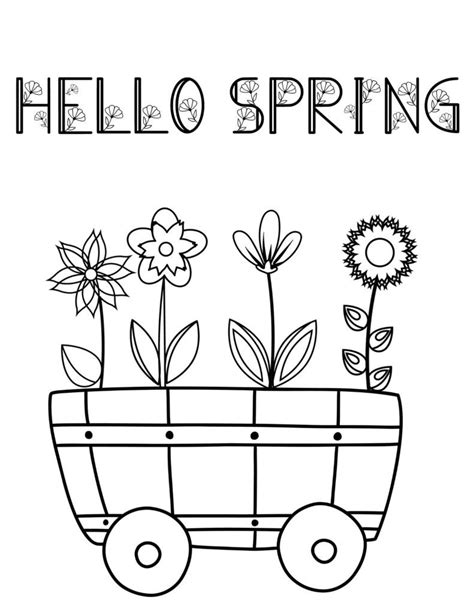 Cute Spring Coloring Pages