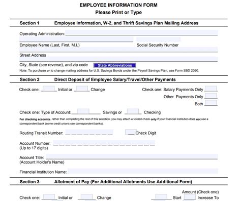 30 Sample Employee Information Form Templates Word And Pdf